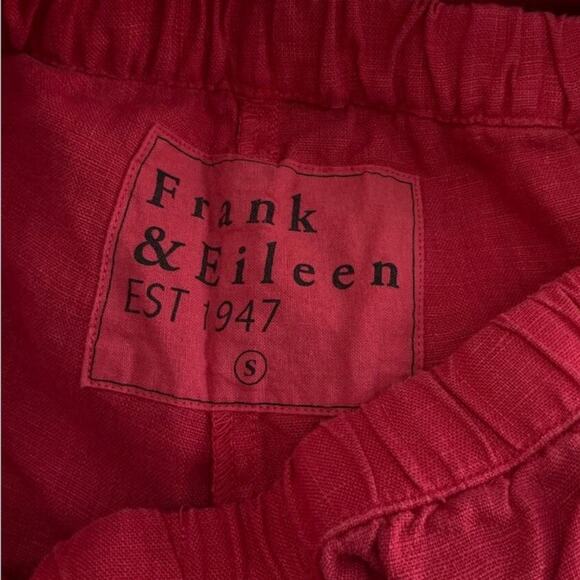 Frank & Eileen Tuscany Getaway Set Washed Italian Linen Summer Red Size Small - Picture 12 of 16